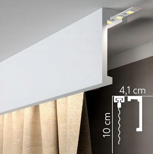 Listwa karniszowa maskownica 10cm LED MARDOM DECOR QL026 dł. 2,4mb na Arena.pl