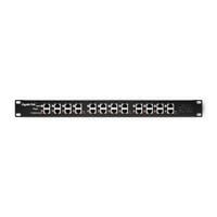 Qoltec Patch panel | 12 | POE | Czarny