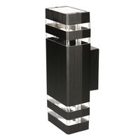 Lampa elewacyjna RIOS kinkiet dwukierunkowy 2xE27 prostokąt czarny MK