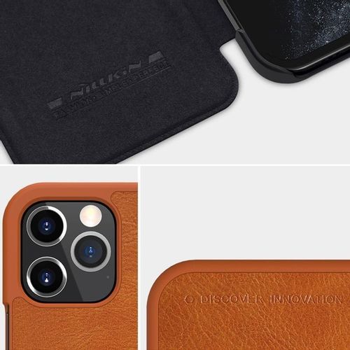 Nillkin Qin Leather Case - Etui Apple iPhone 12 Pro Max (Red) na Arena.pl