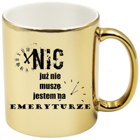 KUBEK ZŁOTY PREZENT DLA EMERYTA EMERYTKI POŻEGNANIE W PRACY URODZINY