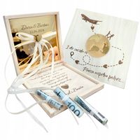 PUDEŁKO NA PIENIĄDZE ŚLUB PREZENT DREWNIANE PAMIĄTKA KARTKA WESELE GRAWER