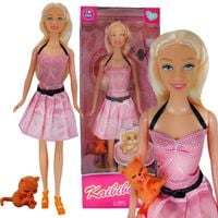 DUŻA UROCZA LALKA Z KOTKIEM ZESTAW Z EFEKTAMI DŹWIĘKOWYMI