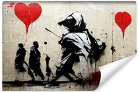 Fototapeta Ścienna Do Salonu GRAFFITI Serca Abstrakcja Mural 315cm x 210cm