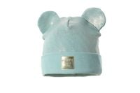 Pupill VINNY czapka dla dzieci prążek uszka miętowa 42-44