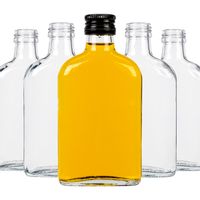 5x butelki PIERSIÓWKA 200 ml z zakrętkami na nalewki wino wódkę