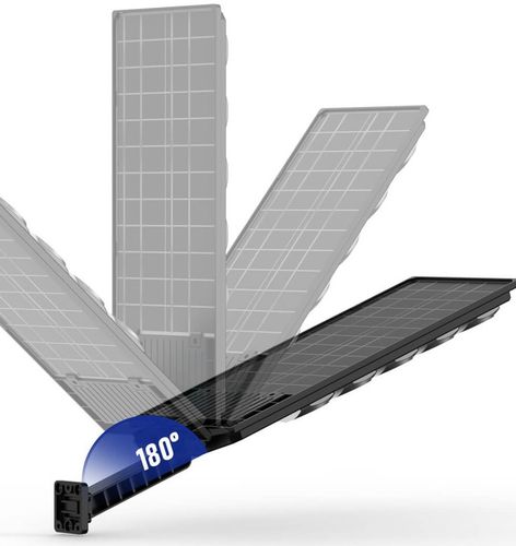 Lampa solarna LED 1000W Latarnia uliczna z czujnik + uchwyt + pilot na Arena.pl