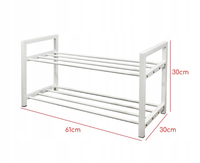 SZAFKA NA BUTY PÓŁKA REGAŁ STOJAK NA OBUWIE SOLIDNA METALOWA 65x26x32 cm