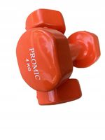 Hantle żeliwne w gumie zestaw 8KG 2x4KG pomarańczowe promic