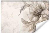Fototapeta Do Sypialni Beżowe Abstrakcyjne KWIATY Beton 360cm x 240cm