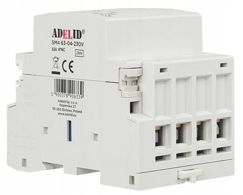 STYCZNIK MODUŁOWY 63-04 230V 63A 3P 4NC 3-FAZ 40A na Arena.pl