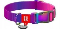 2 x Obroża nylonowa z kodem QR dla psa Waudog Gradient Fioletowa Rozmiar M