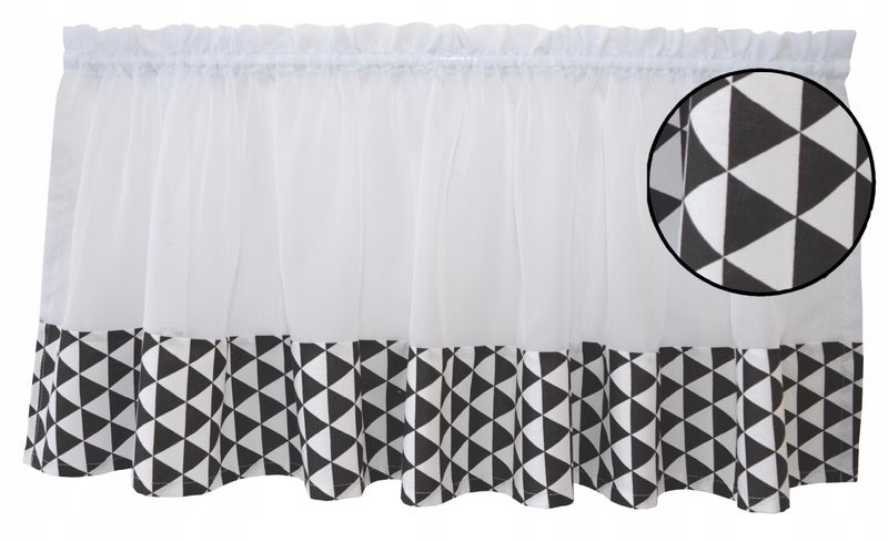 Zazdrostka nowoczesna trójkąty czarne 150x40 zdjęcie 1