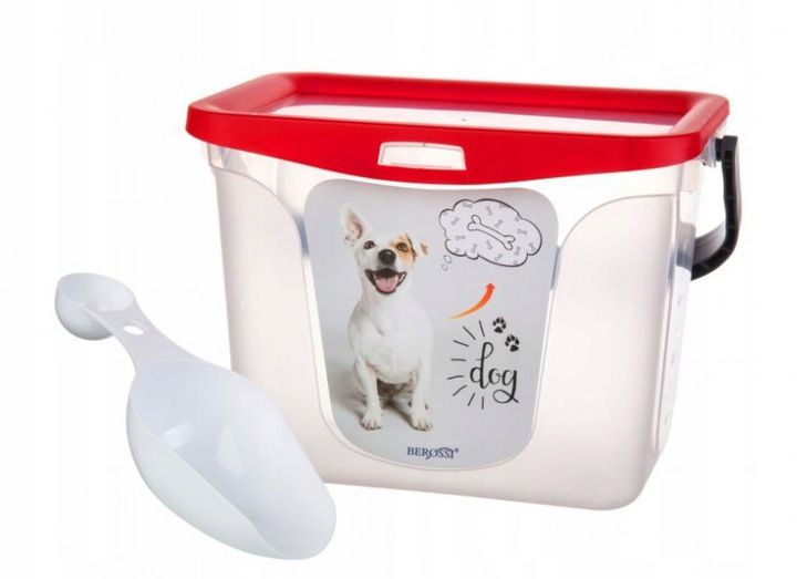 POJEMNIK PUDEŁKO NA KARMĘ DLA PSA Z ŁOPATKĄ 6L ORGANIZER zdjęcie 1