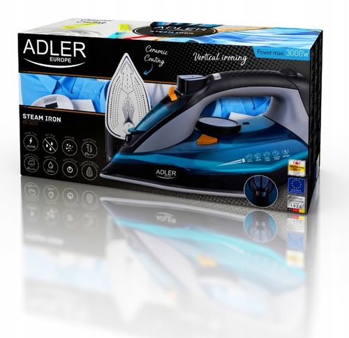 ŻELAZKO PAROWE CERAMICZNE SAMOCZYSZCZĄCE MOC 3000W STRAŻAK ANTI-CALC|DRIP na Arena.pl