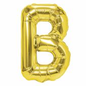 Balon foliowy litera B złoty 40 cm personalizowany własny napis z balonów