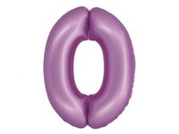 Balon foliowy "cyfra 0", lawendowa mat, 78 cm [balon na hel]