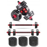 HANTLE ZESTAW HANTLI REGULOWANYCH DO ĆWICZEŃ 20 kg 2 X 10 kg + SZTANGA