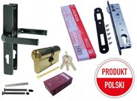 KLAMKA KLAMKI ZAMEK 90/22mm WKŁADKA DO FURTKI ZESTAW DO 40x40 PREMIUM