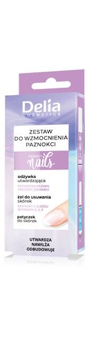 DELIA Zestaw do wzmocnienia paznokci - Odżywka 11ml + Żel 5ml + Patyczek na Arena.pl