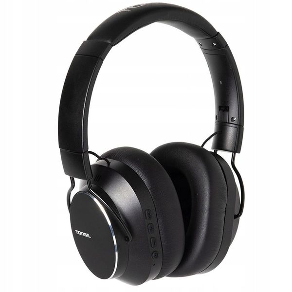 Tonsil Słuchawki Bezprzewodowe R65BT Bluetooth Nauszne ANC CZARNE +Mikrofon zdjęcie 14