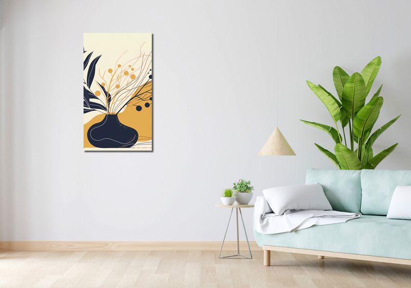Obraz 50x90cm Spokój Ciemnych Liści zdjęcie 2