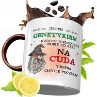 Kubek Pomarańczowy Dla Genetyka Prezent Z Nadrukiem Ze Zdjęciem