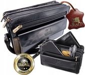 EKSKLUZYWNA SKÓRZANA SASZETKA MĘSKA DO RĘKI ABIATTI SKÓRA LICOWA NA