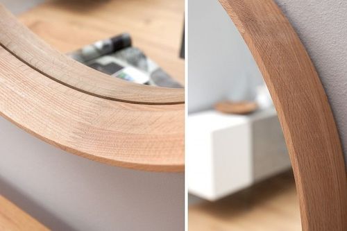 Lustro wiszące OAK OVAL dębowe na Arena.pl