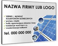 TABLICZKA REKLAMOWA szyld z dibondu nadruk 40x30 pompy ciepła fotowoltaika