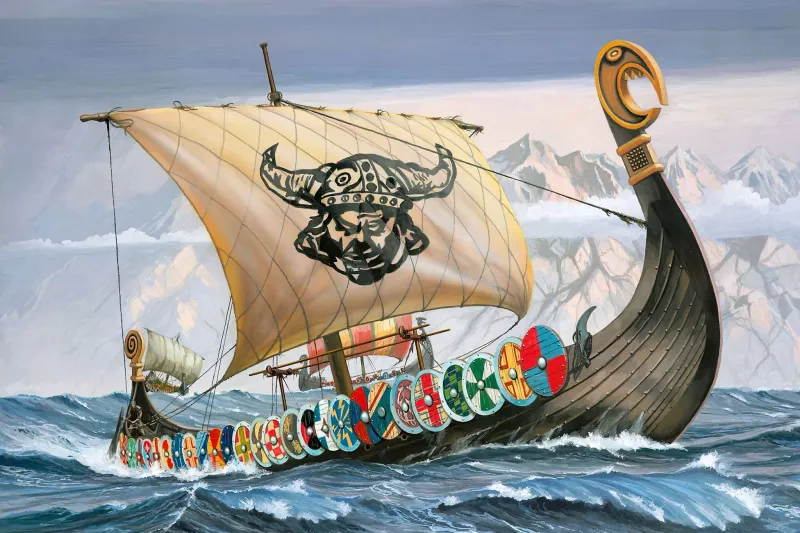 Model do sklejania Viking Ship, 1:50 zdjęcie 4