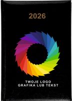 kalendarz książkowy A5 2026 rok z nadrukiem UV TWOJE LOGO NAZWA FIRMY 5 SZT