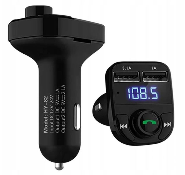 TRANSMITER FM BLUETOOTH do samochodu MP3 2X USB ładowarka samochodowa zdjęcie 2