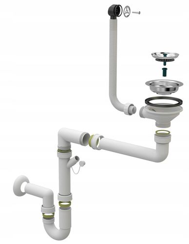 SYFON MANULANY JEDNOKOMOROWY PRZYŚCIENNY DO ZLEWU na Arena.pl