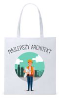 Dla Architekta Na Prezent Torba Eco Biała Shopper Z Nadrukiem Ze Zdjęciem