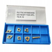 Płytki wymienne do noży tokarskich 10 mm komplet zestaw 7 sztuk szt