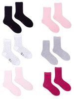 Skarpety bawełniane dziewczęce kropeczki 6PAK 35-38 YOCLUB