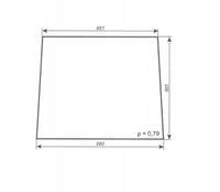 szyba przednia - przód ciągnika URSUS C-355 kabina czeska