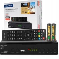 TUNER DEKODER DVB-T2 TV NAZIEMNEJ H.265 HEVC FULL HD USB HDMI PILOT BATERIE