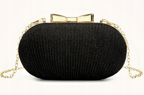 Czarna Torebka Wieczorowa Kopertówka Wizytowa Mała na Arena.pl