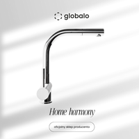 Bateria kuchenna z wyciąganą wylewką GLOBALO Lobio Chrome 1.1