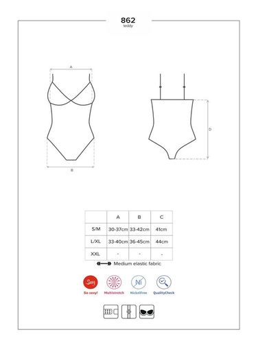 Niesamowite Body - Obsessive 862-TED-1 S/M na Arena.pl