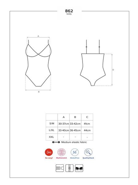 Niesamowite Body - Obsessive 862-TED-1 S/M zdjęcie 5