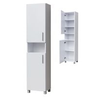 Szafka Słupek łazienkowy front zew. na nóżkach lewa 423 Biała