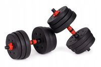 2X Hantle 20kg 2x10kg + SZTANGA ZESTAW CIĘŻARKÓW DO ĆWICZEŃ REGULOWANE