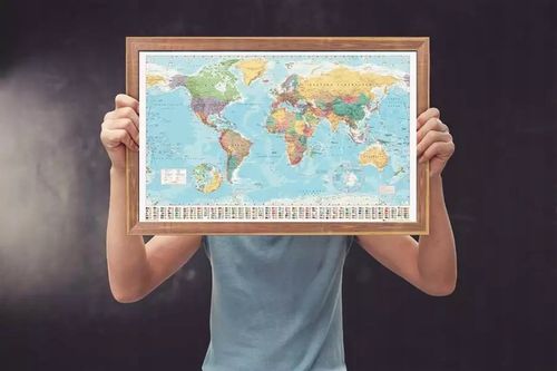 Polityczna Mapa Świata i Flagi - plakat 91,5x61 cm na Arena.pl