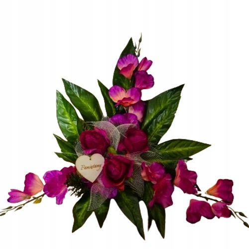 STROIKI NA CMENTARZ kompozycja stroik na grób kwiaty sztuczne w doniczce na Arena.pl