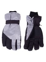 Rękawiczki narciarskie męskie szaro-czarne 22 YOCLUB