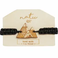 Bransoletka GÓRY grawer hand made pleciona dla miłośników podróży prezent