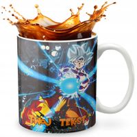 KUBEK 330ml GRAFIKA PREZENT ŚWIĘTA WZÓR - DRAGON BALL ANIME GOKU + IMIĘ